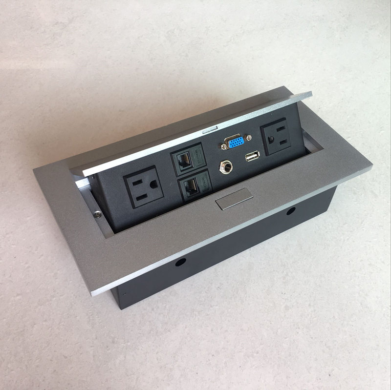 <b>美式-弹起式多功能桌面插座</b>